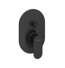 Смеситель для душа Hansgrohe Rebris S однорычажный скрытого монтажа с прерывателем черный матовый 72449670