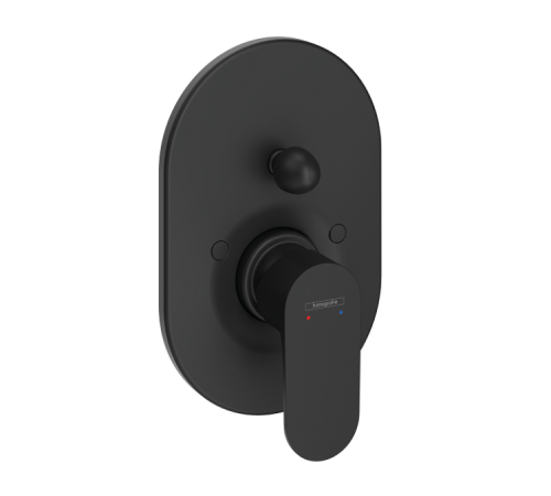 Смеситель для душа Hansgrohe Rebris S однорычажный скрытого монтажа с прерывателем черный матовый 72449670