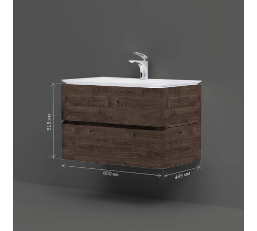 Тумба под раковину подвесная 80 см AM.PM Sensation табачный дуб M30FHX0802TF