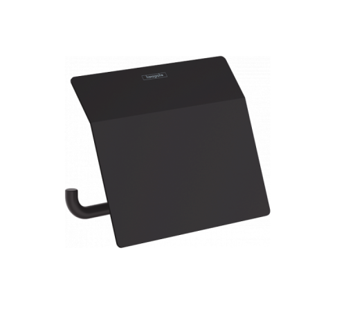 Бумагодержатель Hansgrohe AddStoris с крышкой черный матовый 41753670