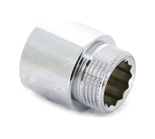 Удлинитель резьбовой Tiemme 1 x 25 мм Н/В латунный хромированный 1500491