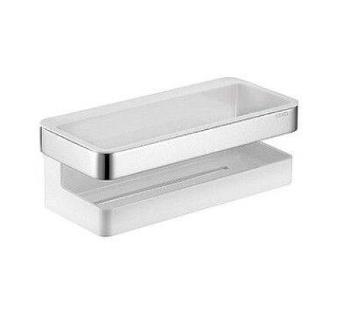 Полка для душа Keuco Moll 240х110х80 мм хром/белый 12758010000