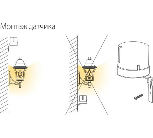Датчик освещенности 5500W IP44 SNS L 07