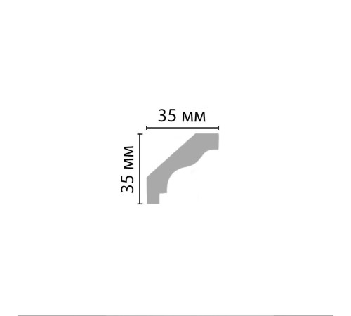 Плинтус потолочный DECOMASTER 96230F гибкий полиуретан 35х35х2400 мм 96230F
