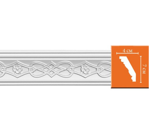 Плинтус потолочный с рисунком DECOMASTER 95619 70х40х2400 мм 95619