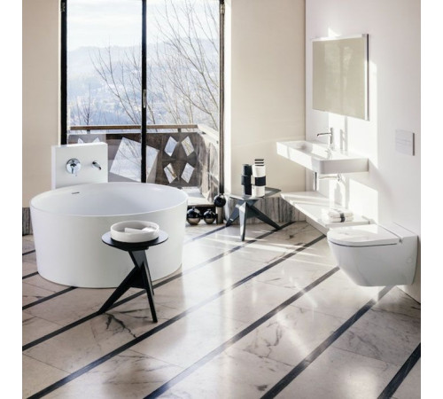 Ванна отдельностоящая Laufen VAL 130x130 см круглая композит белый 2.3128.2.000.000.1