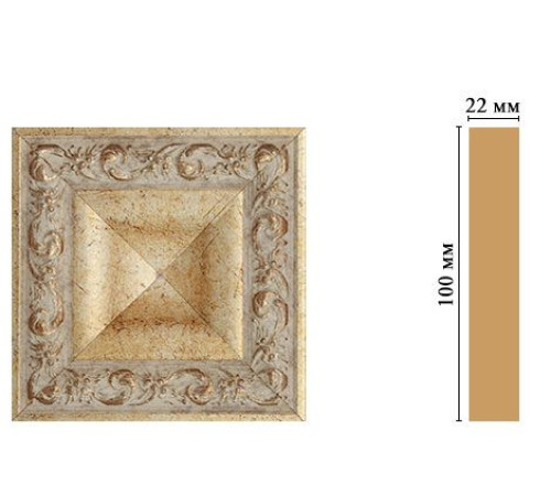Вставка декоративная DECOMASTER D207 100x100x22 мм D207-553