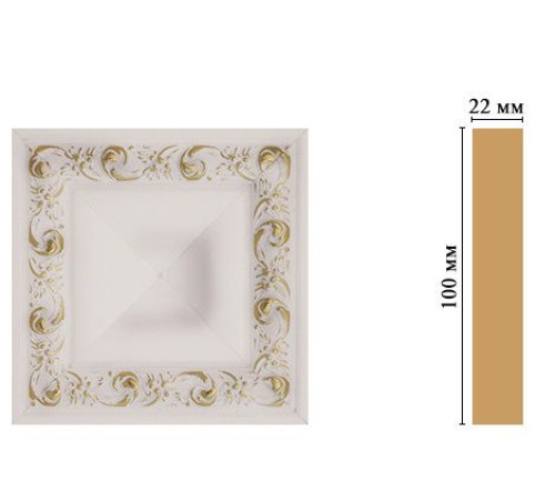 Вставка декоративная DECOMASTER D207 100x100x22 мм D207-54