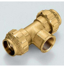 Тройник обжимной с внутренней резьбой Tiemme 40х1 1/4х40 для ПНД 3400045