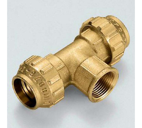 Тройник обжимной с внутренней резьбой Tiemme 40х1 1/4х40 для ПНД 3400045