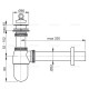 Сифон для раковины Alcaplast A437 бутылочный 1 1/4 x 32 мм с выпуском и пробкой хром A437