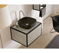 Раковина накладная Scarabeo Glam 400x400x125 мм без отверстия BIOKER Lava 1806/37BK
