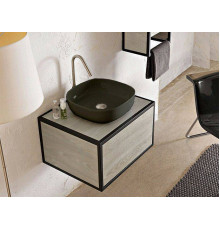 Раковина накладная Scarabeo Glam 400x400x125 мм без отверстия BIOKER Lava 1806/37BK