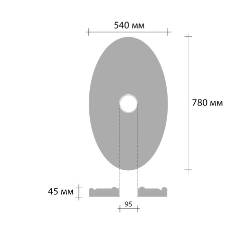 Розетка потолочная DECOMASTER DR-19 780x540 мм DR-19