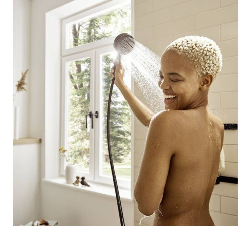 Ручной душ Hansgrohe Pulsify 105 3jet Relaxation EcoSmart черный матовый 24111670