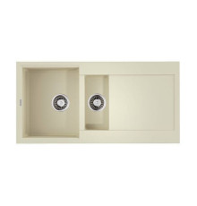 Кухонная мойка OMOIKIRI Sakaime 100-2-BE Tetogranit 100x50 см ваниль 4993893