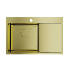 Кухонная мойка Omoikiri Akisame 78-L-LG 78x51 см нержавеющая сталь светлое золото 4973085