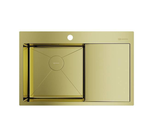 Кухонная мойка Omoikiri Akisame 78-L-LG 78x51 см нержавеющая сталь светлое золото 4973085