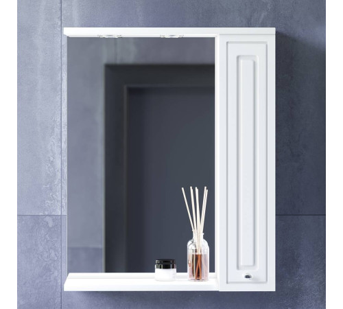 Зеркальный шкаф с подсветкой AM.PM Gem 60 см правый белый глянец M41MPR0601WG