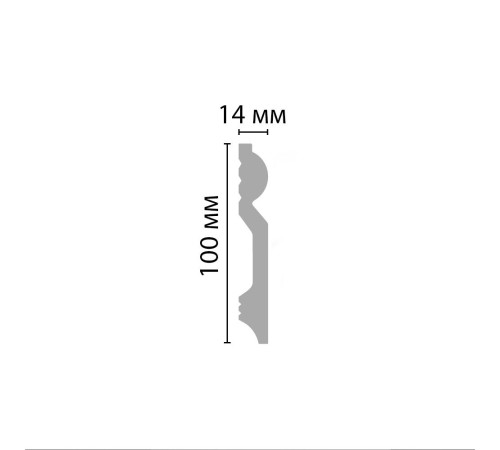 Плинтус напольный DECOMASTER из дюрополимера 100х14х2000 мм D137 ДМ