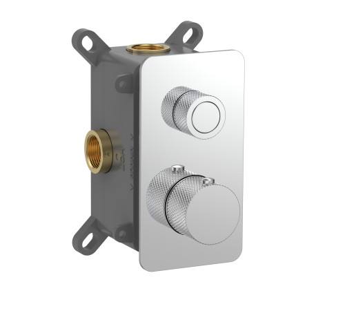 Термостат встраиваемый AQUAMET Siena 1 потр. с рег. напора и внутр. частью хром AQM8810CR