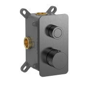 Термостат встраиваемый AQUAMET Siena 1 потр. с рег. напора и внутр. частью металл AQM8810GM