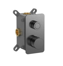 Термостат встраиваемый AQUAMET Siena 1 потр. с рег. напора и внутр. частью металл AQM8810GM