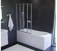 Шторка на ванну AM.PM Like 100х140 см поворотно-складная W80BS-100-140CT