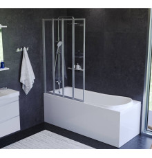 Шторка на ванну AM.PM Like 100х140 см поворотно-складная W80BS-100-140CT