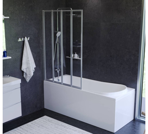 Шторка на ванну AM.PM Like 100х140 см поворотно-складная W80BS-100-140CT