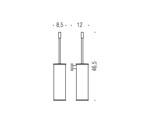 Ершик для туалета подвесной Colombo Design Plus PVD нержавеющая сталь W4962.HPS1