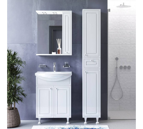 Зеркальный шкаф с подсветкой AM.PM Gem 60 см правый белый глянец M41MPR0601WG