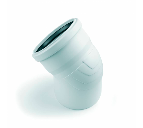 Отвод канализационный REHAU RAUPIANO Plus 110x15° 11231321001 RAL 9003