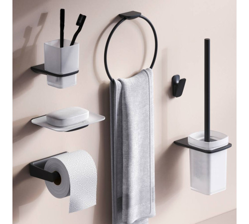 Набор аксессуаров для ванной и туалета AM.PM Inspire V2.0 черный AK50D1206B
