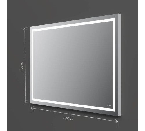 Зеркало настенное AM.PM Gem с LED-подсветкой по периметру 100 см M91AMOX1001WG