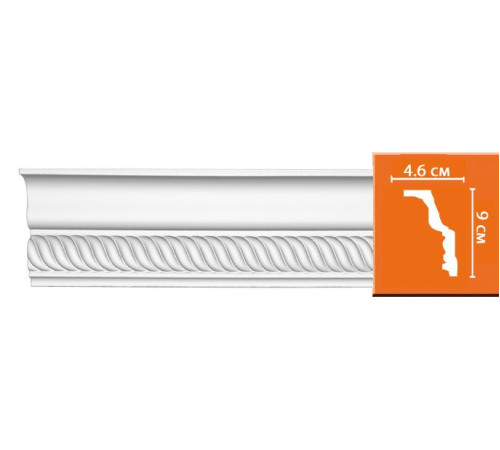 Плинтус потолочный с рисунком DECOMASTER 95088 90х46х2400 мм 95088