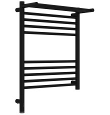 Полотенцесушитель электрический Сунержа Богема 3.1 с 1 полкой 500x600 мм левый черный матовый 31-6006-6050