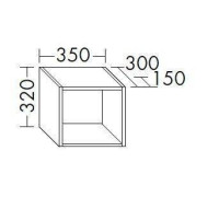 Полка Burgbad Flex Дуб декор Flanelle / белый матовый OSJV035F2239K0463