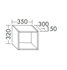 Полка Burgbad Flex Дуб декор Flanelle / белый матовый OSJV035F2239K0463