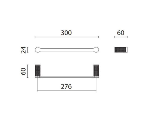 Полотенцедержатель подвесной Oasis Defile 30 см золото 0AGD006OR