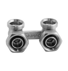 Узел нижнего подключения радиатора Gappo G268 угловой 3/4 x 3/4 EK G268