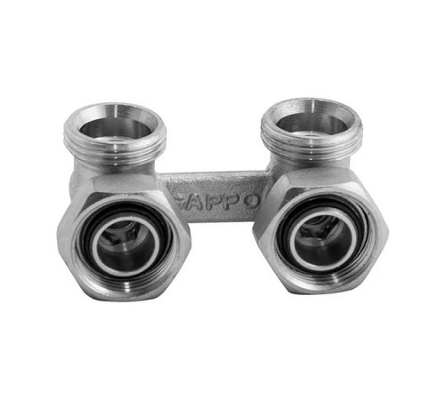 Узел нижнего подключения радиатора Gappo G268 угловой 3/4 x 3/4 EK G268