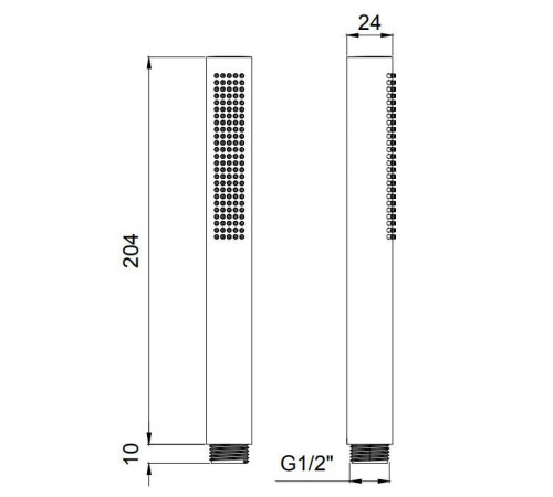 Ручной душ Almar Velvet Ø 2.4 см 1 режим никель брашированный E082126.NB