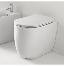 Унитаз безободковый пристенный Kerasan Nolita 55х35 см белый матовый 531830
