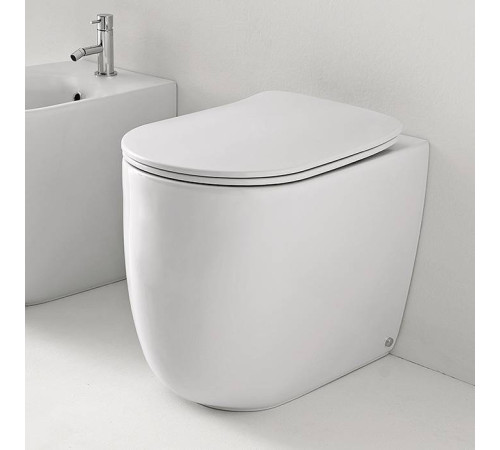 Унитаз безободковый пристенный Kerasan Nolita 55х35 см белый матовый 531830