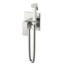 Гигиенический душ со смесителем Boheme Qubic никель 477-NB