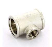 Тройник никелированный Tiemme 1x1/2x1 ВР-ВР-ВР 1500180