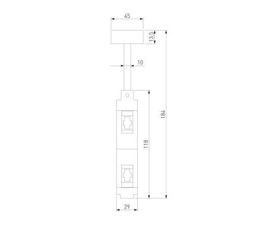 Esthetic Magnetic Декоративная стойка двойная 184 мм 85144/00