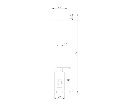 Esthetic Magnetic Декоративная стойка 184 мм (без питания) 85143/00