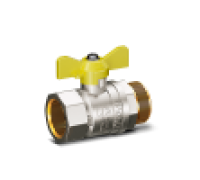 Кран шаровой латунный LD Pride 47.25.B-Н.Б.GAS 1 для газа В-Н бабочка LD 47.352.25